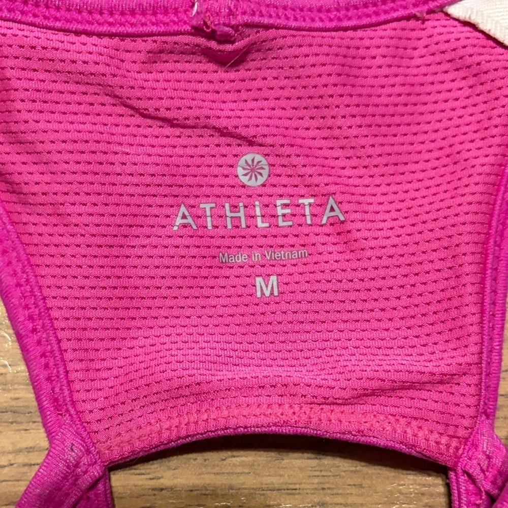 Athleta Vibrant Pink Mesh Top - Picture 2 of 3